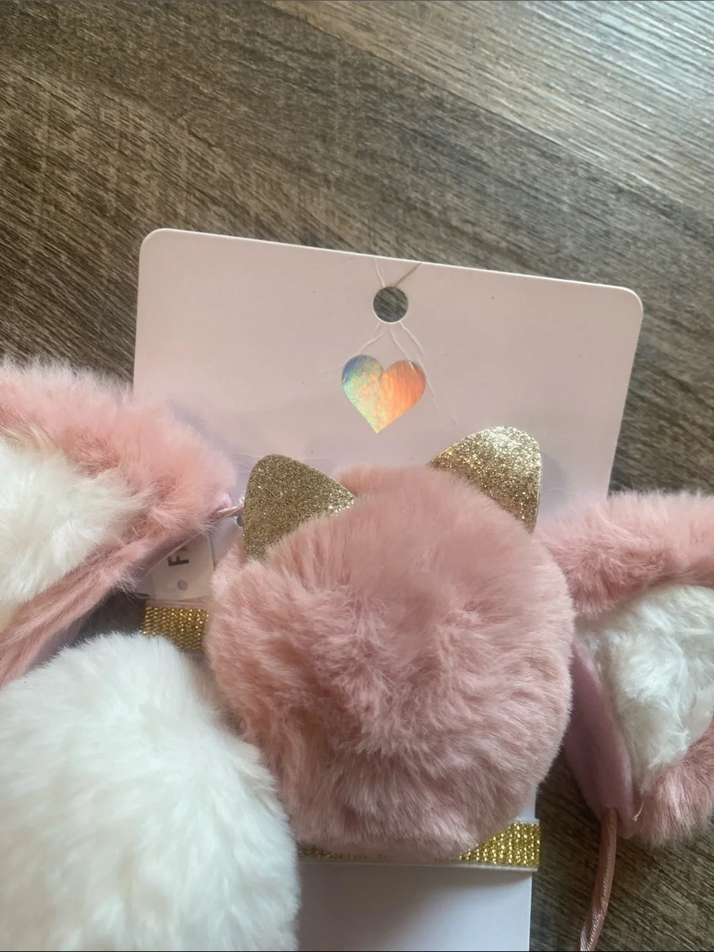 NWT Children’s Place furry 3 Pompoms pony’os  Cat Ear Headband Set